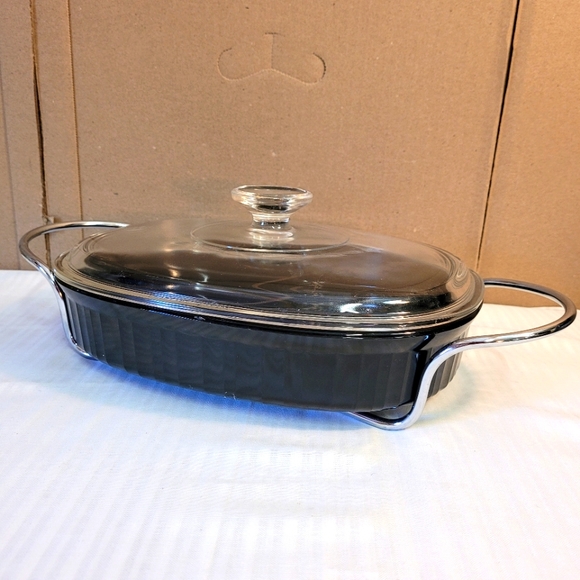 Corning Ware French Black Divided Dish - Picture 1 of 9